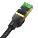 Baseus szybki kabel sieciowy RJ45 cat. 8 40Gbps 1m pleciony czarny