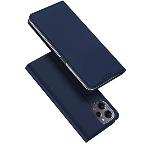 Etui z ekoskóry Dux Ducis Skin Pro do Xiaomi Poco M6 Pro /Redmi 12/Redmi 12R - niebieskie