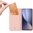 Etui z klapką, portfelem i podstawką Dux Ducis Skin Pro do Xiaomi Poco M6 Pro / Redmi 12/12R - różowe