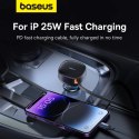 Ładowarka samochodowa Baseus Enjoyment USB-A z kablem USB-C / Lightning 60W - czarny