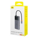 HUB USB 6w1 Baseus Metal Gleam Series II USB-A/USB-C/USB-C PD/HDMI/RJ45 - czarny