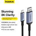 Kabel jednokierunkowy Baseus High Definition Series USB-C do DisplayPort 1.4 8K 60Hz 1.5m - czarny