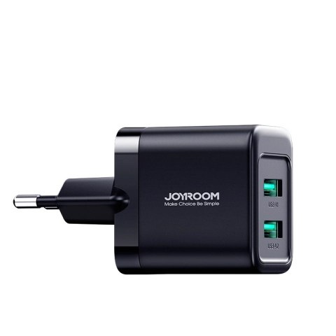 Ładowarka sieciowa Joyroom JR-TCN01 2xUSB-A 12W 2.4A - czarna