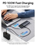 HUB USB 11w1 Baseus Metal Gleam Series II USB-A/USB-C PD/HDMI/DP/RJ45/SD/TF - czarny