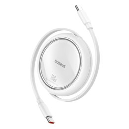 Kabel wysuwany Baseus Free2Draw Mini USB-C - USB-C 100W 1m - biały