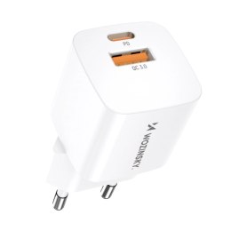 Ładowarka sieciowa Wozinsky CMWCW 20W USB-C / USB-A - biała