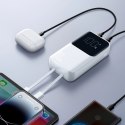 Mini powerbank Joyroom JR-PBC06 z wbudowanymi kablami USB-C / Lightning 30W 10000mAh - biały