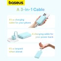 Powerbank Baseus Magnetic Mini MagSafe 10000mAh 20W z wbudowanym kablem Lightning - niebieski + kabel Baseus Simple Series USB-C