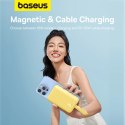 Powerbank Baseus Magnetic Mini MagSafe 10000mAh 20W z wbudowanym kablem Lightning - żółty + kabel Baseus Simple Series USB-C - U