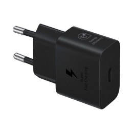 Ładowarka sieciowa GaN Samsung EP-T2510XBEGEU 25W SFC z kablem USB-C - czarna