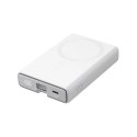 Powerbank Joyroom JR-PBM01 magnetyczny 10000mAh 20W z podstawką + kabel Lightning - USB-C - biały