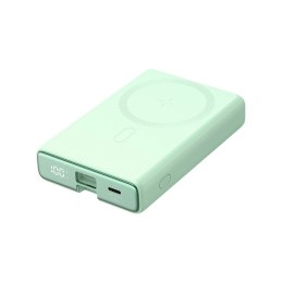 Powerbank Joyroom JR-PBM01 magnetyczny 10000mAh 20W z podstawką + kabel Lightning - USB-C - zielony