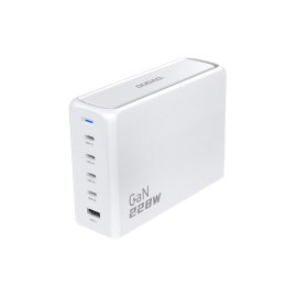 Ładowarka Dudao A228EU GaN 1x USB-A 4x USB-C PD 228W - biała