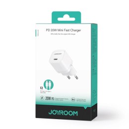 Ładowarka sieciowa Joyroom JR-TCF02 USB-C PD 20W + kabel USB-C - biała