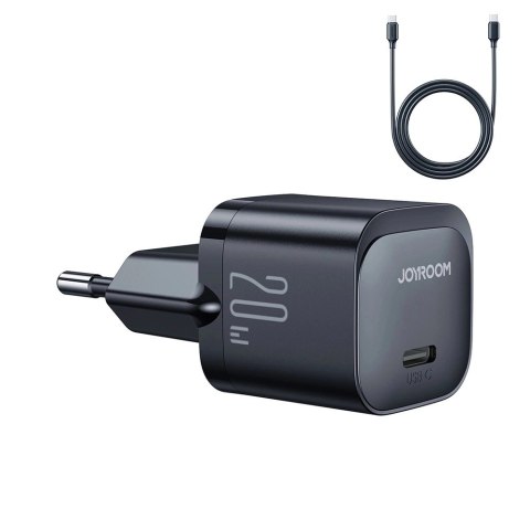 Ładowarka sieciowa Joyroom JR-TCF02 USB-C PD 20W + kabel USB-C - czarna