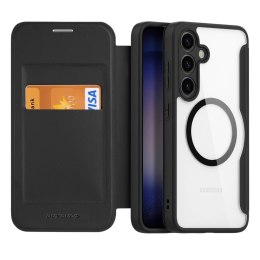 Etui Dux Ducis Skin X Pro do Samsung S24+ z magnetycznym ringiem i klapką - czarne