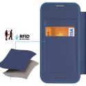 Etui Dux Ducis Skin X Pro do Samsung S24 z magnetycznym ringiem i klapką - niebieskie