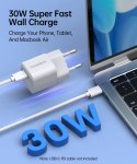 Ładowarka sieciowa Choetech PD5007 USB-C PD 30W GaN - biała