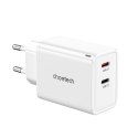 Ładowarka sieciowa Choetech PD6013 2x USB-C PD 65W GaN - biała