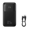 Powerbank Baseus Comet Series z wyświetlaczem 10000mAh 22.5W - czarny + kabel USB-A / USB-C