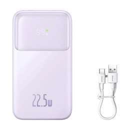 Powerbank Baseus Comet Series z wyświetlaczem 10000mAh 22.5W - fioletowy + kabel USB-A / USB-C