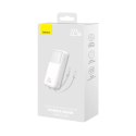 Powerbank Baseus Comet Series z wyświetlaczem 20000mAh 22.5W - biały + kabel USB-A / USB-C