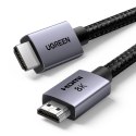 Kabel Ugreen HD171 25908 ze złączami HDMI 2.1 8K certyfikowany 1 m - szary