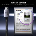 Kabel Ugreen HD171 25908 ze złączami HDMI 2.1 8K certyfikowany 1 m - szary