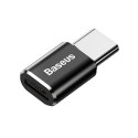 Adapter Baseus Mini przejściówka z micro USB na USB-C - czarny