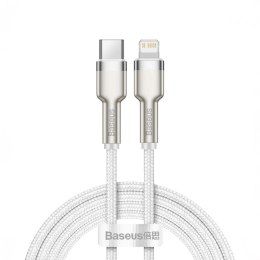 Kabel Baseus Cafule Series Metal Data USB-C / Lightning 20W PD 1 m - biały