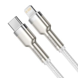 Kabel Baseus Cafule Series Metal Data USB-C / Lightning 20W PD 1 m - biały