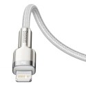 Kabel Baseus Cafule Series Metal Data USB-C / Lightning 20W PD 1 m - biały