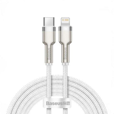 Kabel Baseus Cafule Series Metal Data USB-C / Lightning 20W PD 2 m - biały