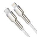 Kabel Baseus Cafule Series Metal Data USB-C / Lightning 20W PD 2 m - biały