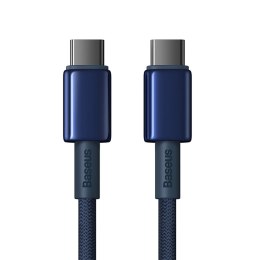 Kabel Baseus Tungsten Gold USB-C / USB-C 100W 2m - granatowy