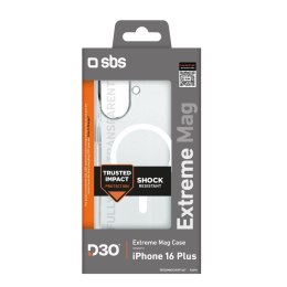 Etui SBS Extreme Mag D3O MagSafe do iPhone 16 Plus - przezroczyste