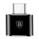 Adapter Baseus Mini przejściówka z USB-A na USB-C OTG - czarny