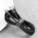 Kabel Baseus Cafule Cable CAMKLF-AG1 USB-A / micro USB 2.4A 0.5 m - czarno-szary