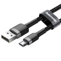 Kabel Baseus Cafule Cable CAMKLF-AG1 USB-A / micro USB 2.4A 0.5 m - czarno-szary