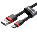 Kabel Baseus Cafule Cable CAMKLF-B91 USB-A / micro USB 2.4A 1 m - czarno-czerwony