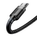 Kabel Baseus Cafule Cable CAMKLF-BG1 USB-A / micro USB 2.4A 1 m - czarno-szary