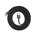 Baseus Cafule Cable wytrzymały nylonowy kabel przewód USB / USB-C QC3.0 2A 2M czarno-szary (CATKLF-CG1)