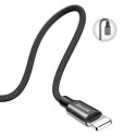 Baseus Yiven kabel przewód w materiałowym oplocie USB / Lightning 1,2M czarny (CALYW-01)