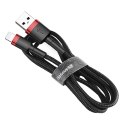 Kabel Baseus Cafule USB-A / Lightning 1.5A QC 3.0 2 m - czarno-czerwony