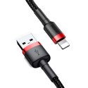 Kabel Baseus Cafule USB-A / Lightning 2.4A QC 3.0 1 m - czarno-czerwony