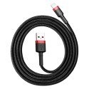 Kabel Baseus Cafule USB-A / Lightning 2.4A QC 3.0 1 m - czarno-czerwony