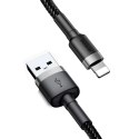 Kabel Baseus Cafule USB-A / Lightning 2.4A QC 3.0 1 m - czarno-szary