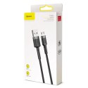 Baseus Cafule Cable wytrzymały nylonowy kabel przewód USB / micro USB 2A 3M czarno-szary (CAMKLF-HG1)