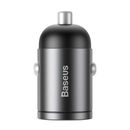 Baseus Tiny Star mini inteligentna ładowarka samochodowa USB 30W Quick Charge 3.0 szary (VCHX-A0G)